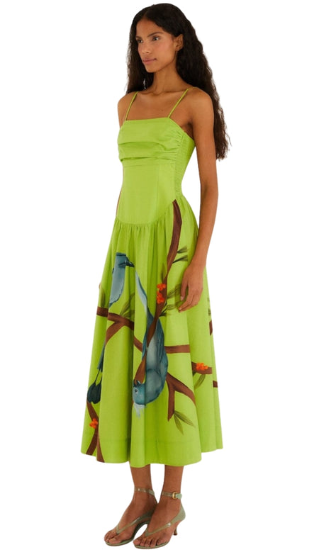 Gauze Tropical Print Fit And Flare Wrap Dress Alapage Boutique Gauze Tropical Print Fit And Flare Wrap Dress Alapage Boutique