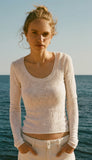 Tibi Scoop Mesh Sweater