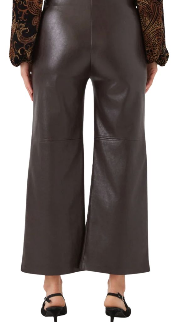 Faux Leather Pull On Pants