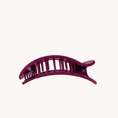 Small flat round clip-Mulberry