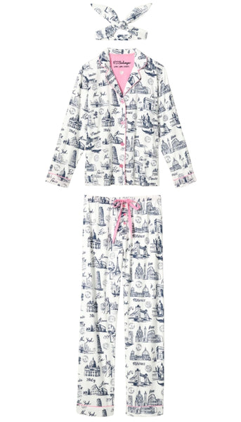 Flannels Pj Set-Bon Voyage