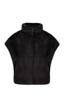 Faux Fur Funnel Neck Boxy Vest