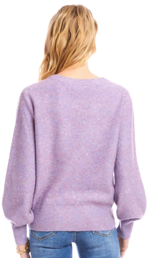 Sequin V Neck Sweater
