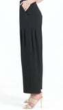 Wide Leg Pant With Pleated Pockets