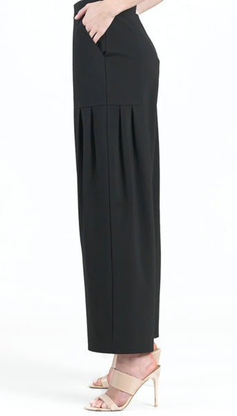 Wide Leg Pant With Pleated Pockets