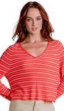 Tira V-Neck Raglan Stripe