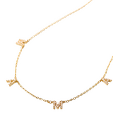 Mama Necklace - Gold Crystal