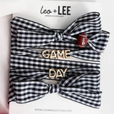 Black gingham gameday lace Set