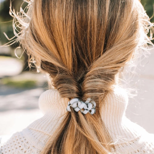 Large Hair Tie-Washed Denim