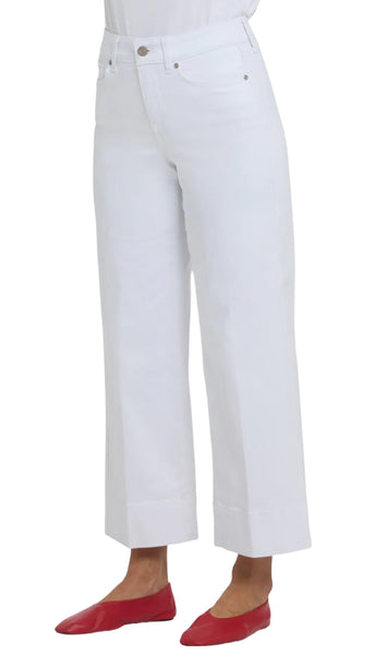 Teresa Wide Leg Ankle 3" Hem - Optic White