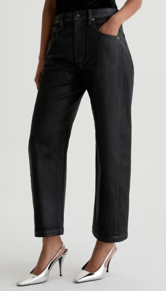Hattie Crop - Leatherette Super Black