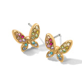 Enchanting Gem Butterfly Post Earrings