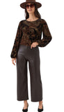 Faux Leather Pull On Pants
