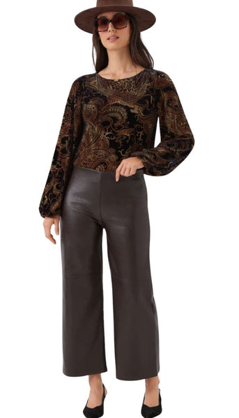 Faux Leather Pull On Pants