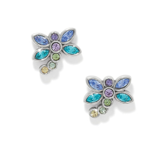 Enchanting Gem Dragonfly Post Earrings