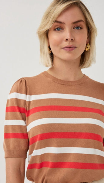 Puff Sleeve Stripe Sweater