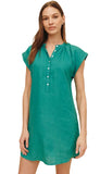 Cap Sleeve Henley Dress