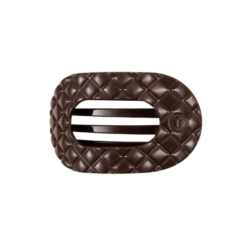 Small Flat Round Clip-Truly Taupe Quilted
