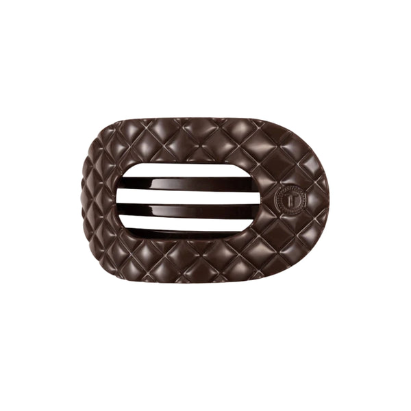 Small Flat Round Clip-Truly Taupe Quilted