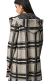 Jacquard Plaid Hooded Jacket