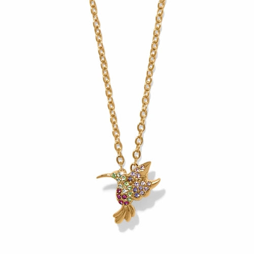 Enchanting Gem Hummingbird Necklace