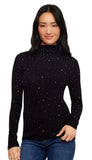 Rhinestone Mock Neck Sweater