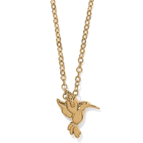 Enchanting Gem Hummingbird Necklace