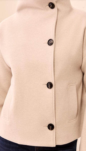 Lofty Chic Funnel Neck Jacket