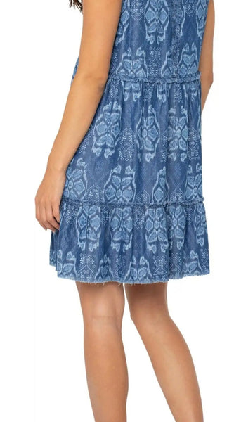 Easy V Neck Ruffle Fray With Pockets