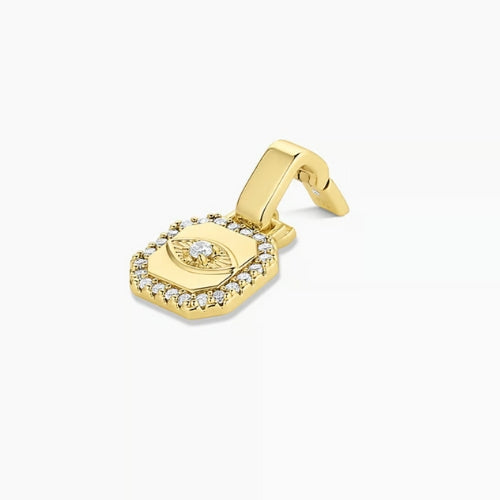 Shimmer Evil Eye Tag Charm