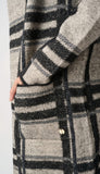 Jacquard Plaid Hooded Jacket