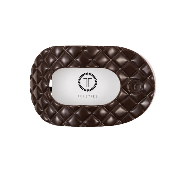 Small Flat Round Clip-Truly Taupe Quilted