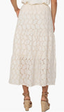 Tiered Woven Maxi Skirt With Tie