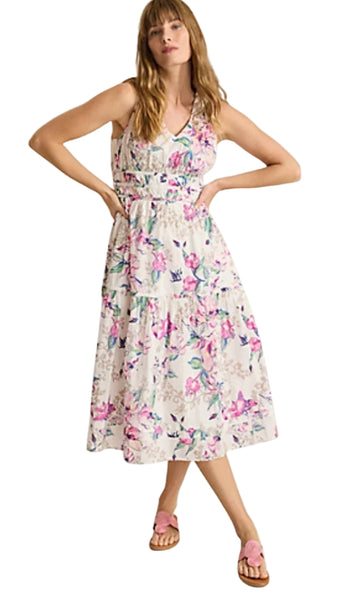 Floral Gardens Sleeveless Midi Dress