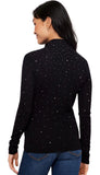 Rhinestone Mock Neck Sweater
