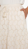 Tiered Woven Maxi Skirt With Tie