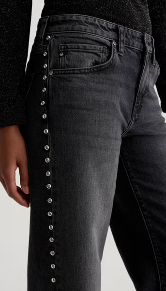 Adria-Studded Low Rise Wide Leg - Immensity