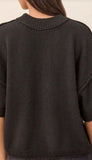 Lofty Elbow Sleeve Crew Neck Sweater