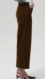 Lyra Wide Leg Crop In Corduroy - Manuka