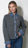 Romi Mixed Media Button Down