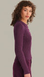 Tabitha Crochet Collar Long Sleeve Henley