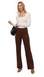 Ellie Faux Suede Bootcut Pants