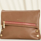 VIP Medium-Brush Gold ,Red Zip