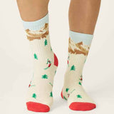 Landscape Skiing Rib Crew Sock