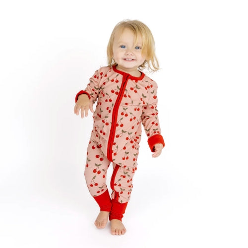 Very Cherry Convertible Footie Romper  3-6M