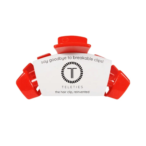 Medium Hair Clip-Rudolph Red