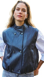 Double Breasted Leather Vest