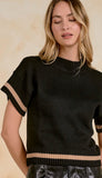 Short Sleeve Crew Neck Sweater