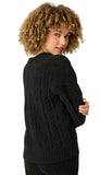 Long Sleeve Cozy Chenille Cable Knit