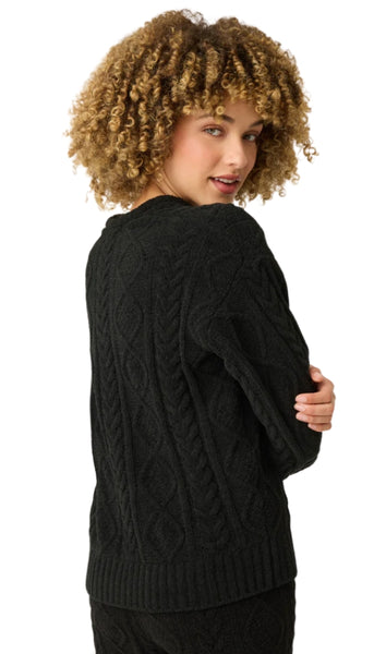 Long Sleeve Cozy Chenille Cable Knit